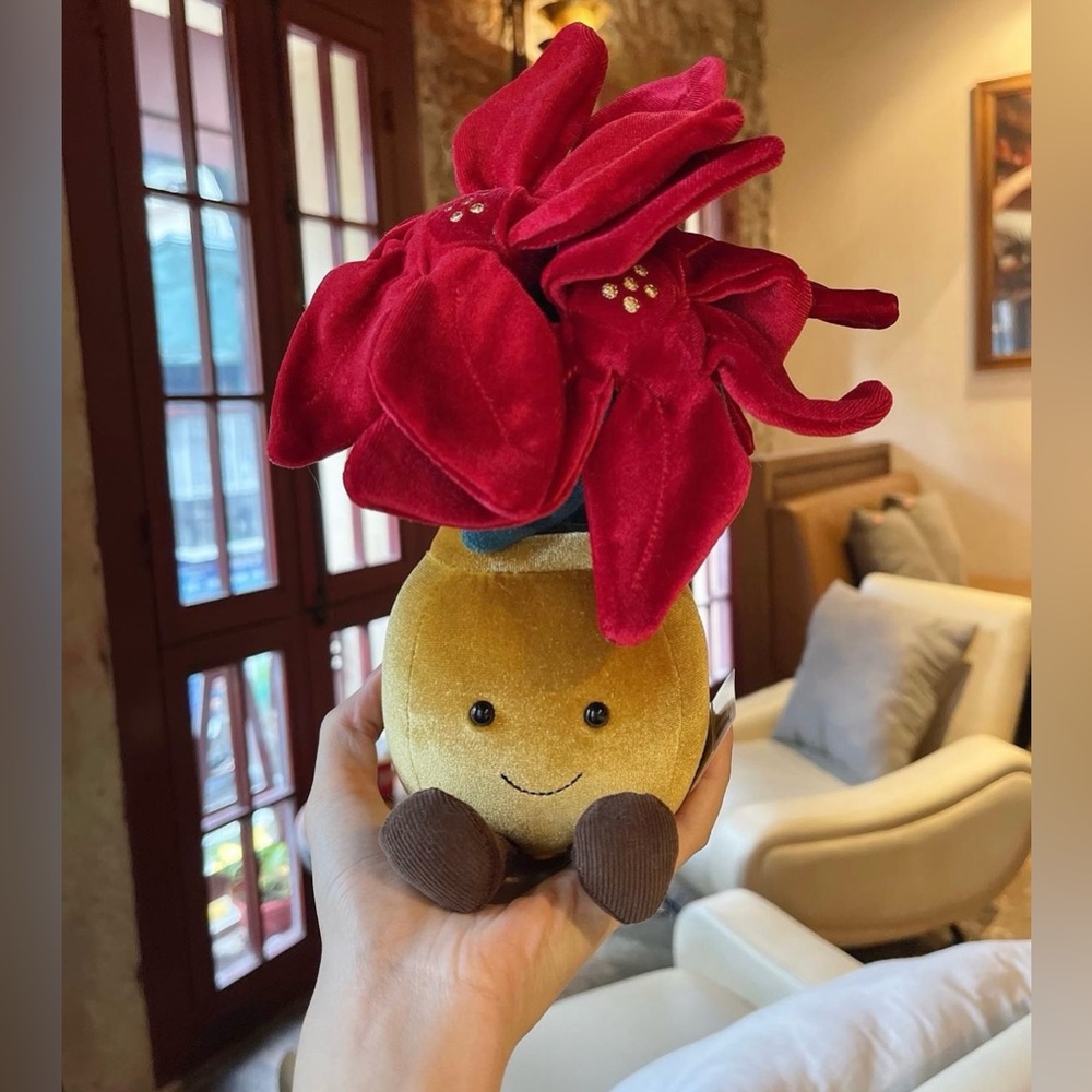 Jellycat Amuseables Poinsettia Collectible Brand New with Tags (BNWT)